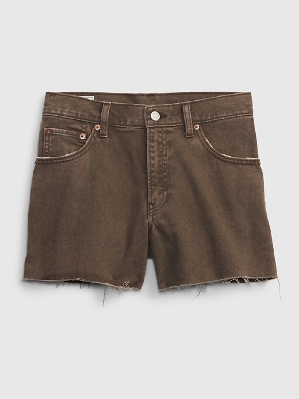 Gap 3.5" Low Stride denim shorts, espresso brown